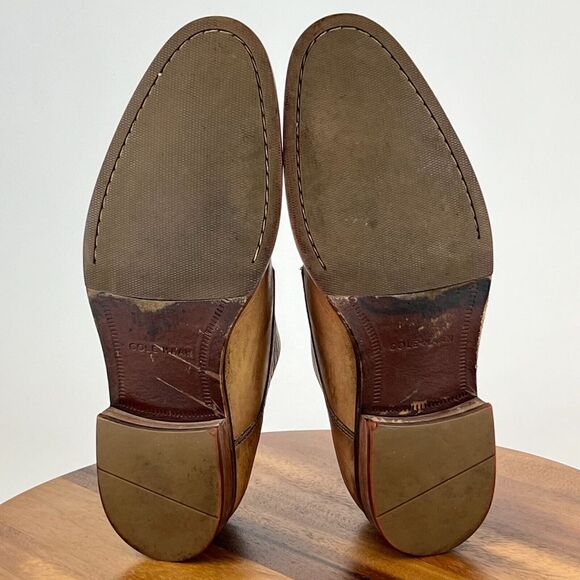 Mens Cole‎ Haan Williams Brown Leather Plain Toe Oxford Dress Shoes Size 10.5 M main image 5